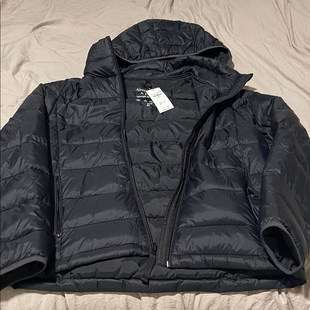 Abercrombie & Fitch Black Puffer Jacket